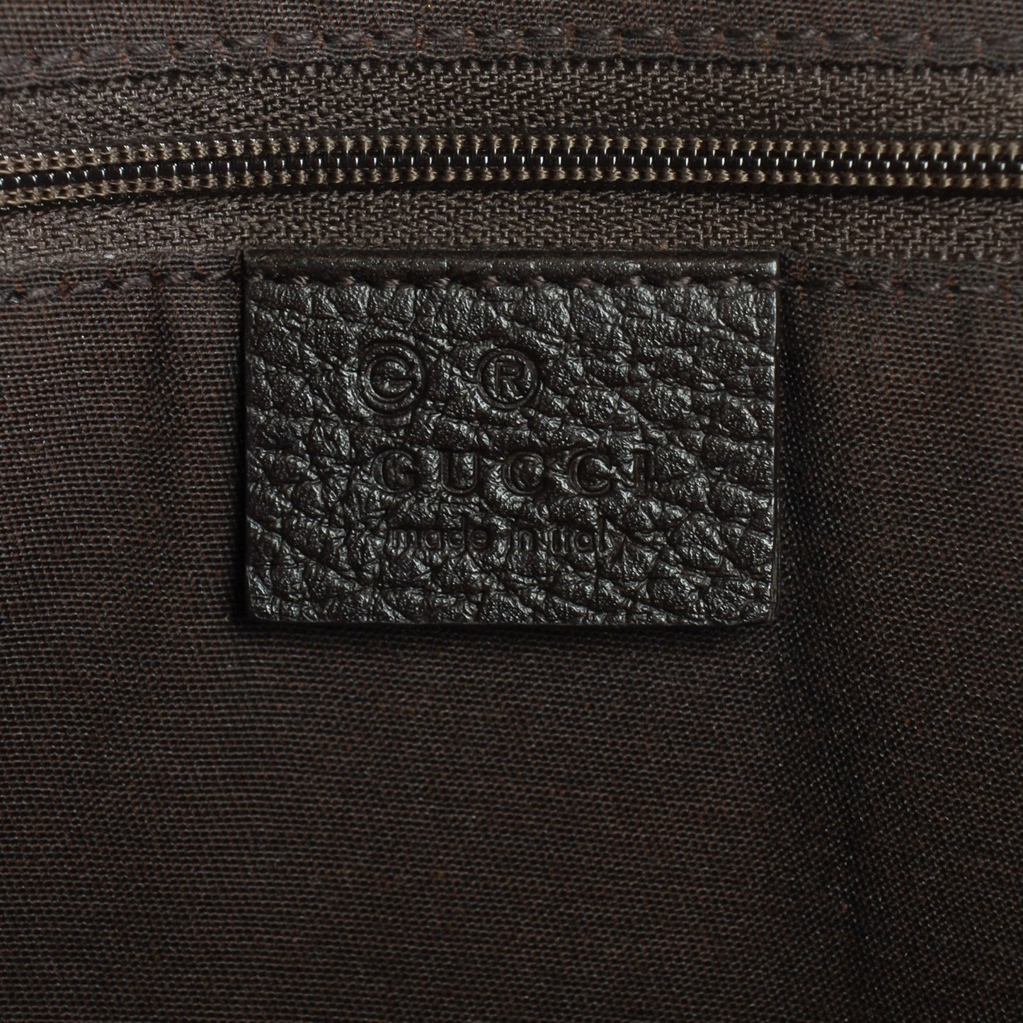 Monogram Denim Large Tote Brown