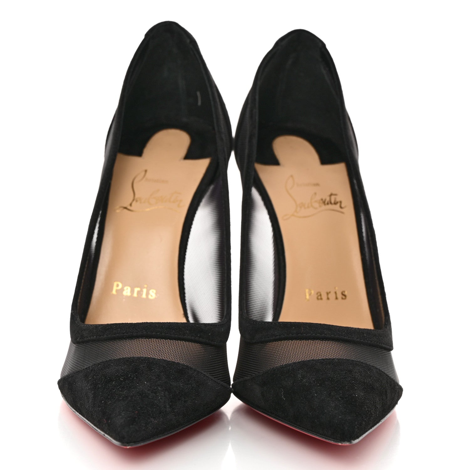 Christian Louboutin Veau Velours Rete Galativi 100 Pumps 37 Black 2 of 8