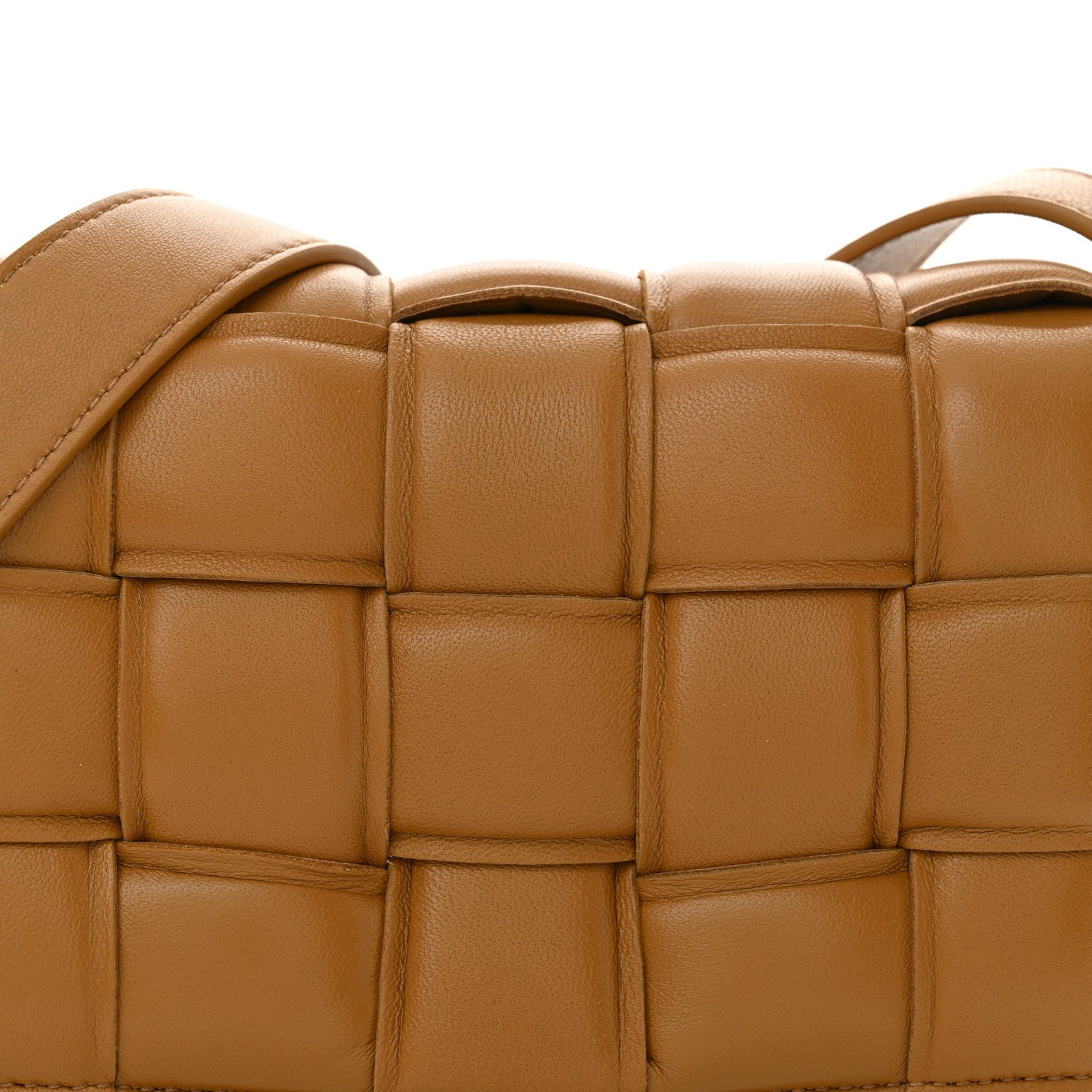 Bottega Veneta Nappa Maxi Intreccio Small Padded Cassette Crossbody Bag Camel 8 of 10