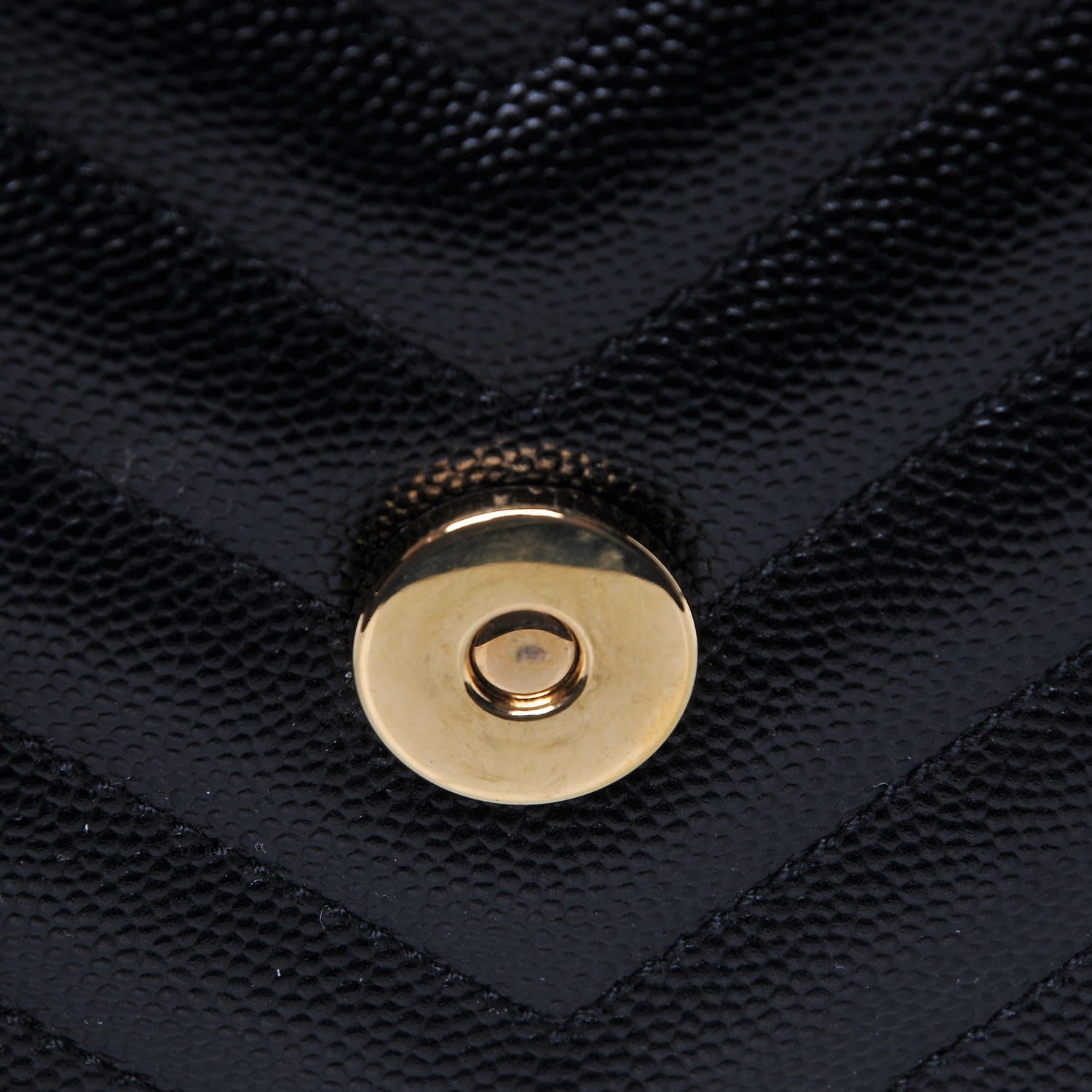 Saint Laurent Smooth Calfskin Matelasse Chevron Large Monogram Satchel Black 10 of 12