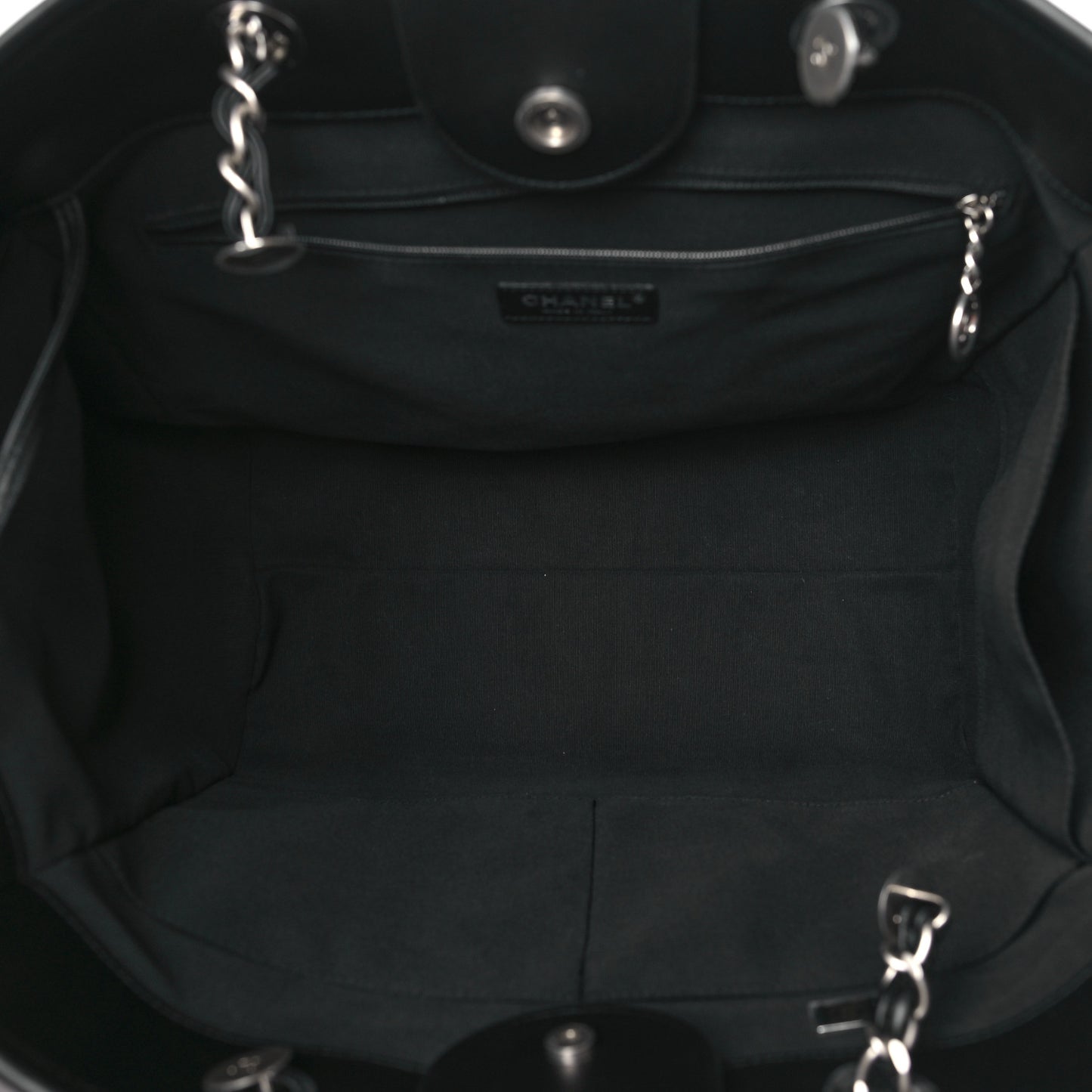 Calfskin Medium Deauville Tote Black