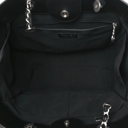 Chanel Calfskin Medium Deauville Tote Black 6 of 11