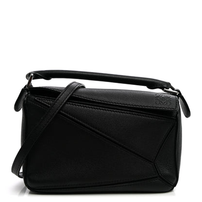 Loewe Calfskin Mini Puzzle Edge Bag Black 1 of 10