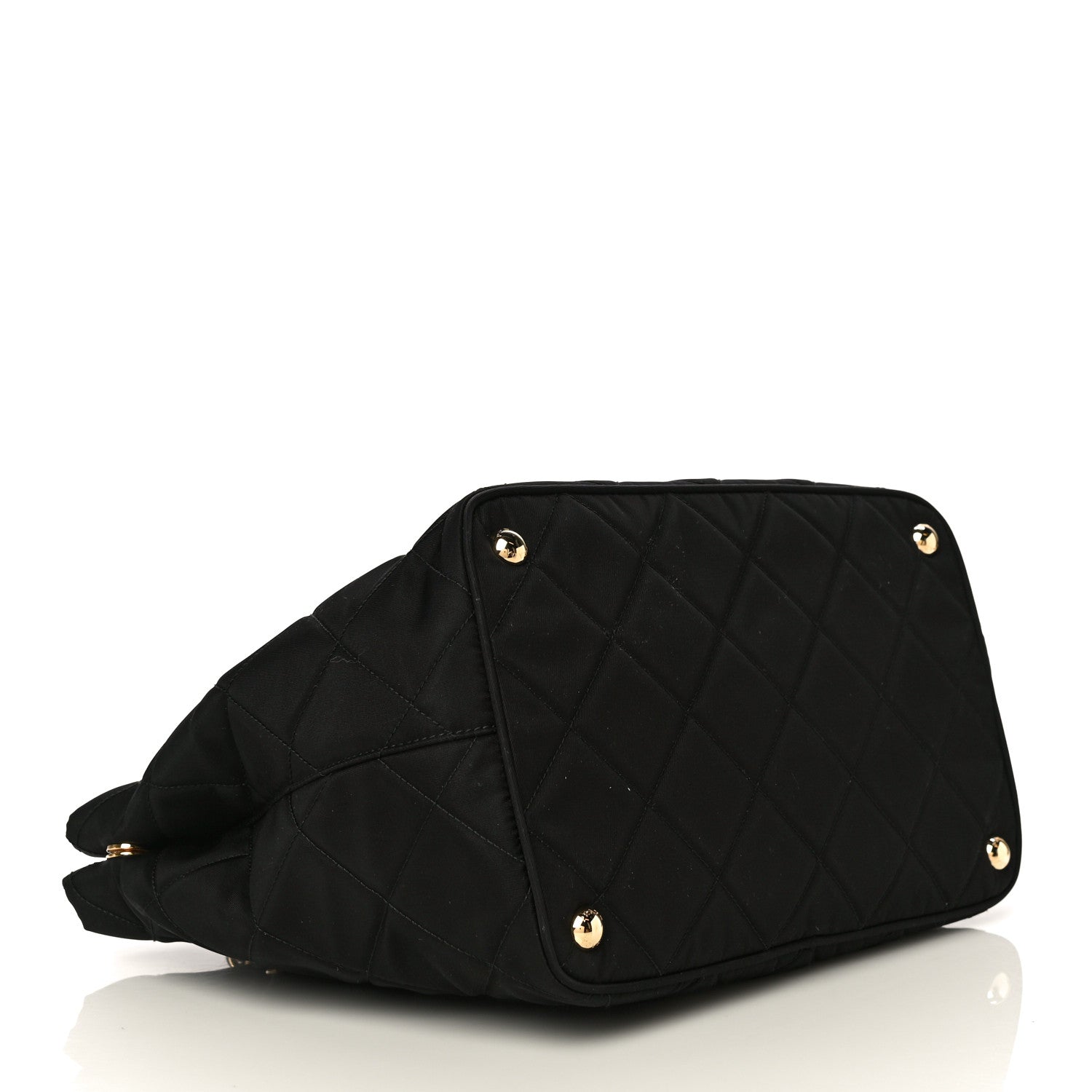 Prada Tessuto Nylon Quilted Shopping Tote Black 3 of 9