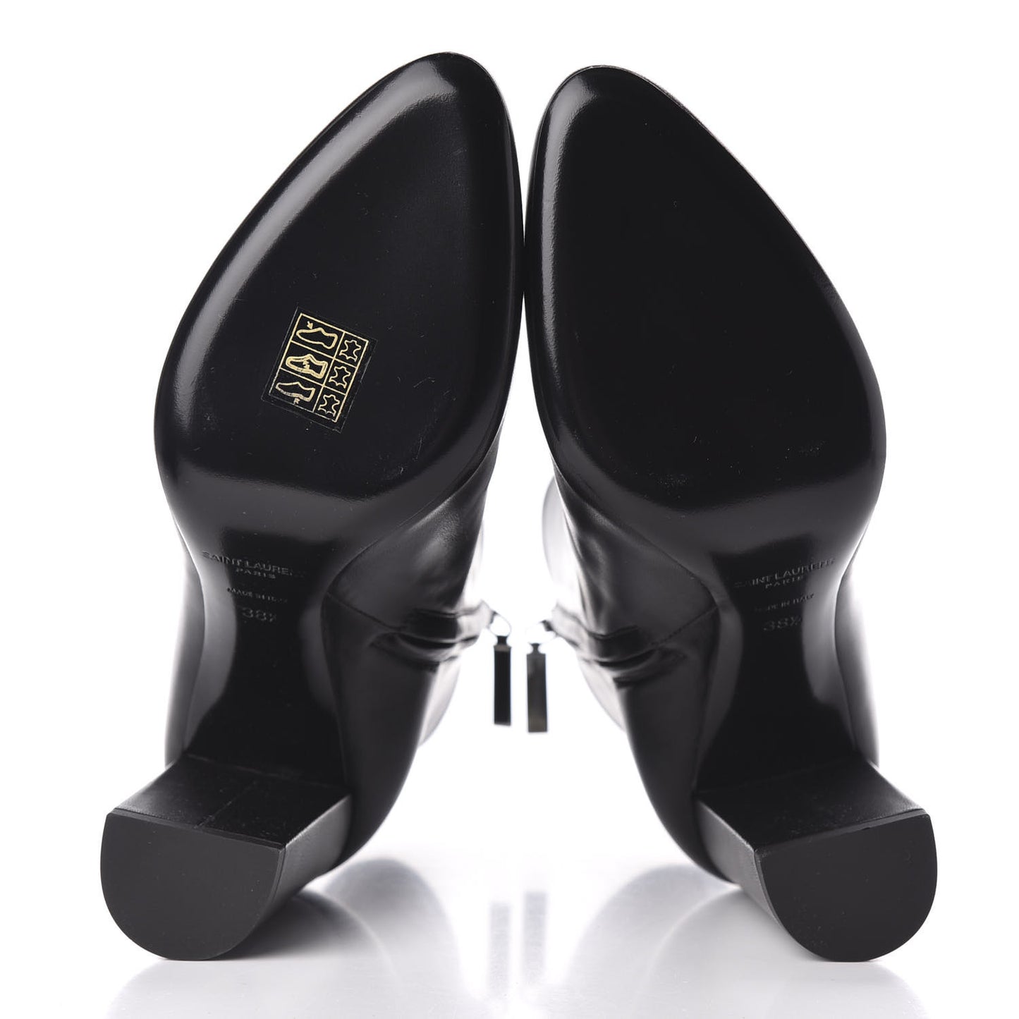 Nappa Vendome Loulou Ankle Zip Boot 38.5 Black