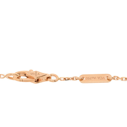 Van Cleef & Arpels 18K Rose Gold Carnelian Sweet Alhambra Bracelet 3 of 3