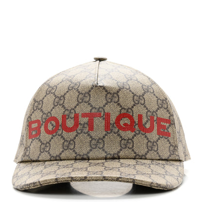 Gucci GG Supreme Monogram Boutique Print Baseball Hat S Beige 3 of 13