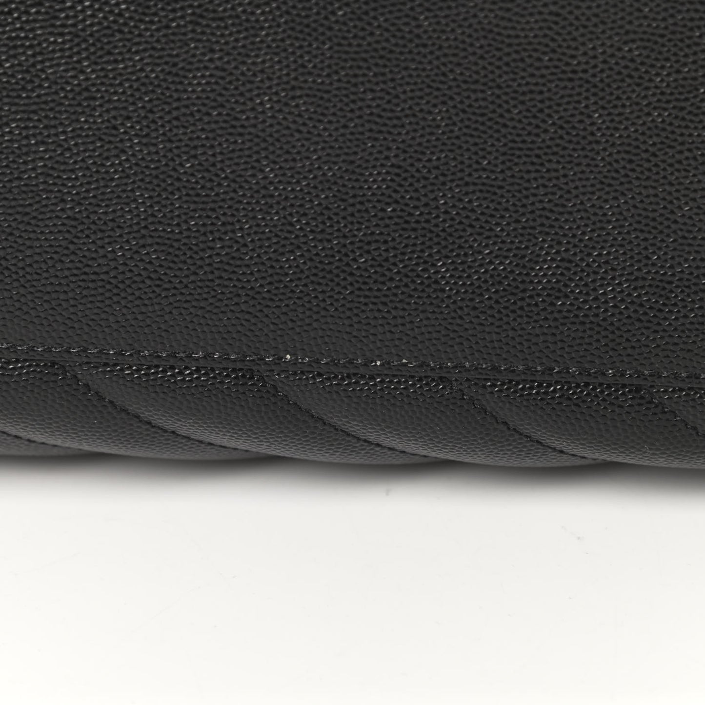 Grain De Poudre Matelasse Chevron Monogram Shopping Bag Black