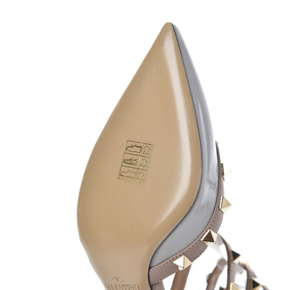 Valentino Garavani Patent Nappa Rockstud Ankle Strap 65mm Pumps 35.5 Pastel Grey Poudre 12 of 14
