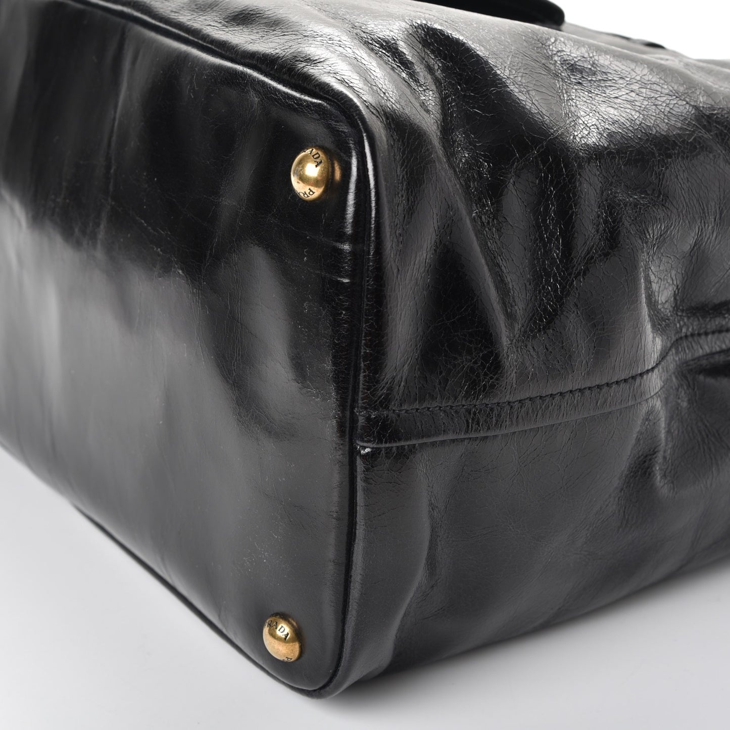 Vitello Shine Tote Nero Black