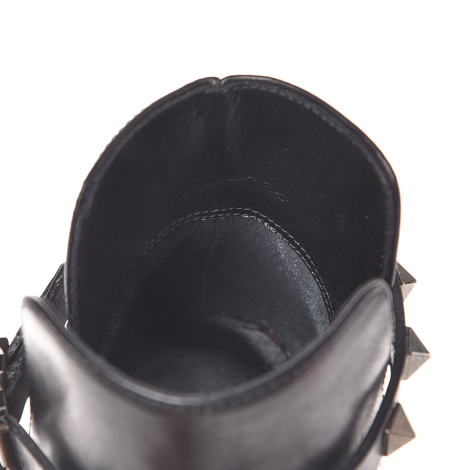 Valentino Garavani Calfskin Rockstud Double Buckle 65mm Ankle Boots 35 Black 10 of 11