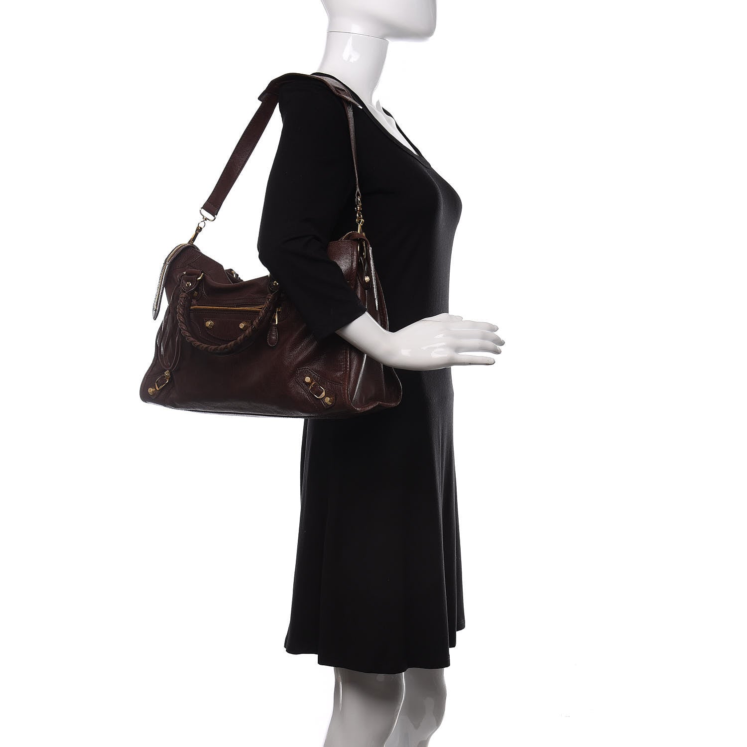 Balenciaga Agneau Giant 12 Gold Hardware City Cigare Fonce 2 of 14