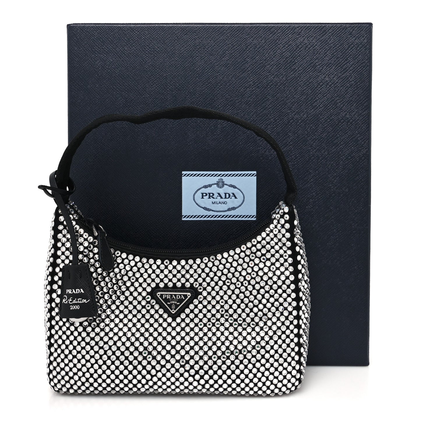 Satin Crystal Mini Re-Edition 2000 Bag Cristal