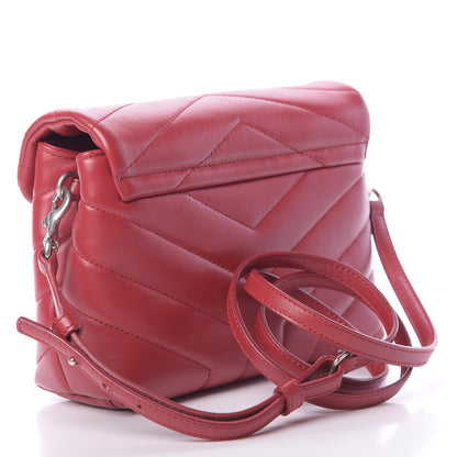 Saint Laurent Calfskin Y Quilted Monogram Toy Loulou Crossbody Bag New Lipstick 3 of 9