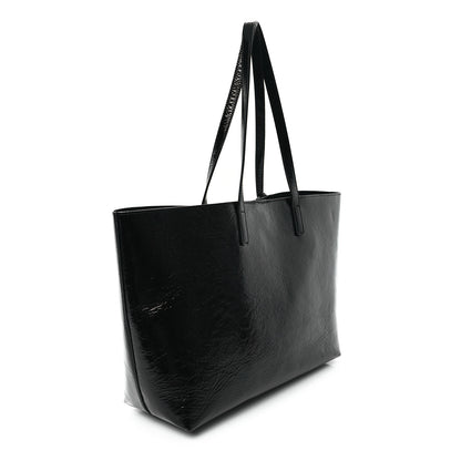 Saint Laurent Textured Patent Large Shopping Tote Black 4 of 11