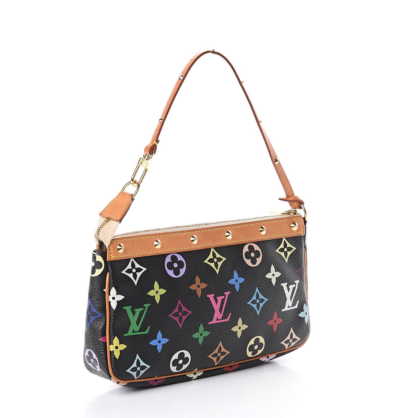 Monogram Multicolor Pochette Accessories Black