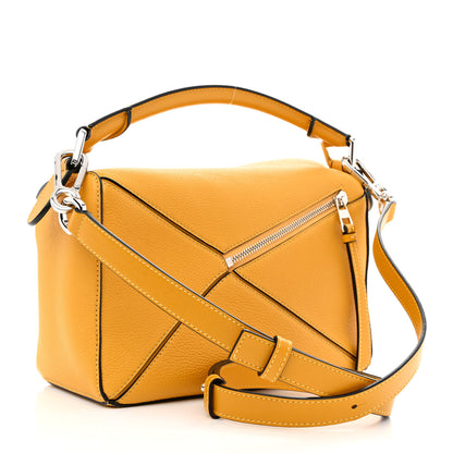 Loewe Grained Calfskin Small Puzzle Bag Narcisus Yellow 3 of 9