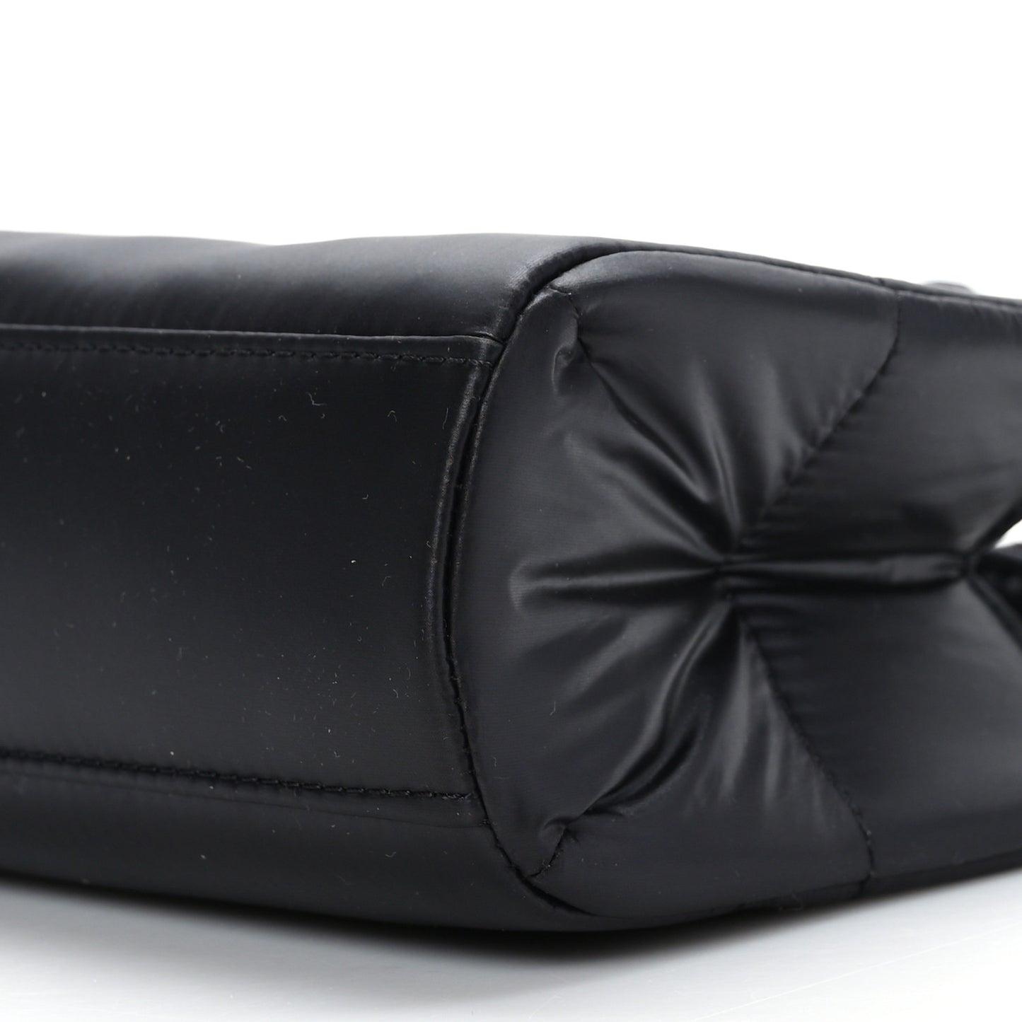 Nylon Small Puff Shopping Bag Black