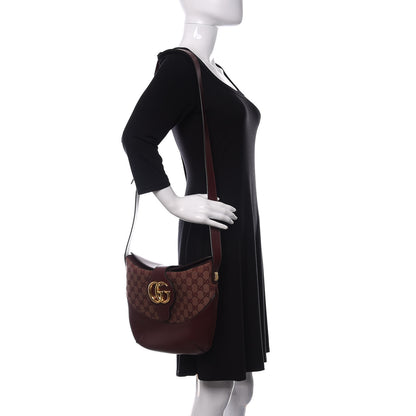 Gucci GG Monogram Calfskin Medium Arli Shoulder Bag Sahara Rubino Chardonnay 2 of 12