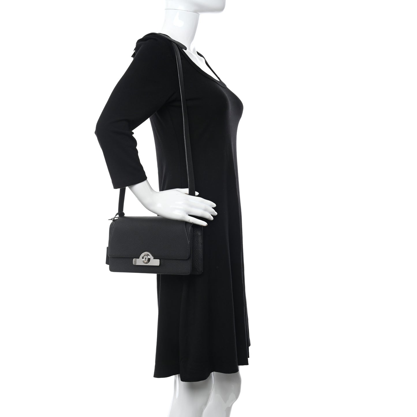 Taurillon Blush Rejane Clutch 26 Black