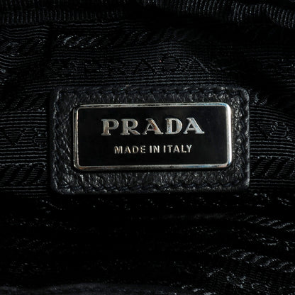 Prada Nappa Fiocco Bow Crossbody Clutch Pink Black 6 of 9