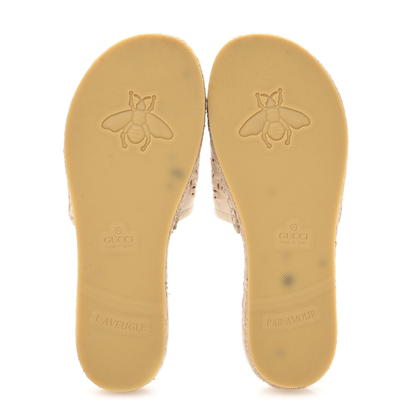 Canvas Interlocking G Damita Espadrille Sandals 38 Natural