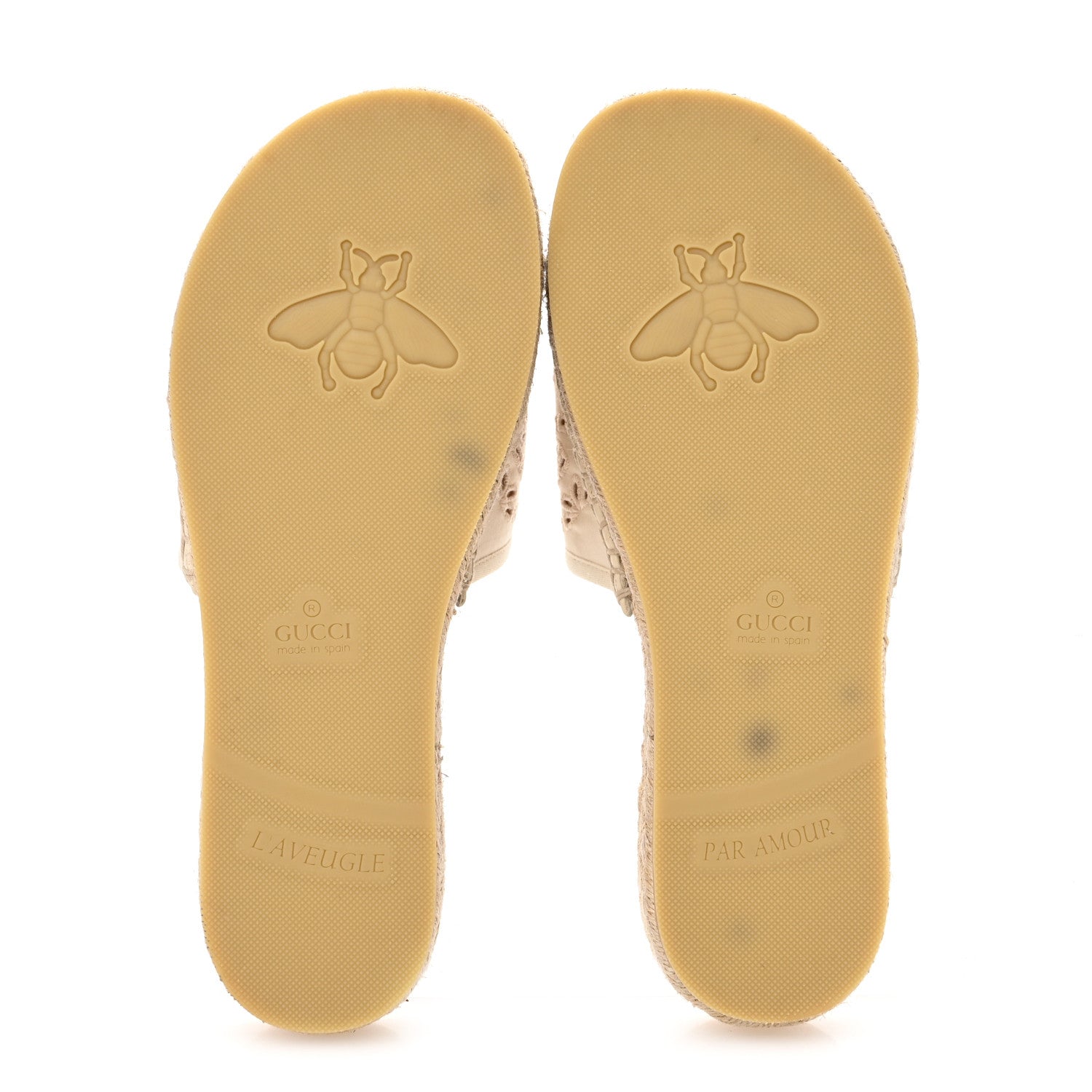 Gucci Canvas Interlocking G Damita Espadrille Sandals 38 Natural 6 of 10