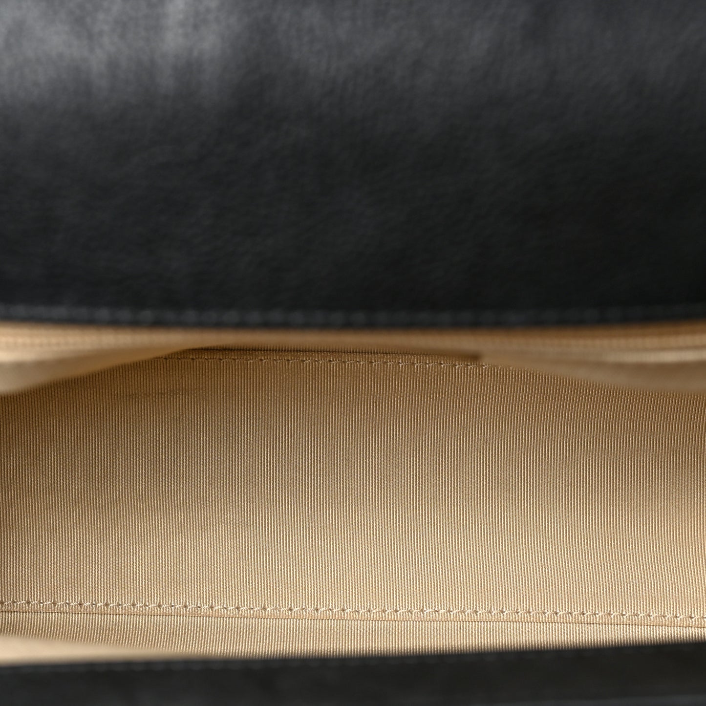 Grained Calfskin Quilted Medium Label Click Flap Bag Black