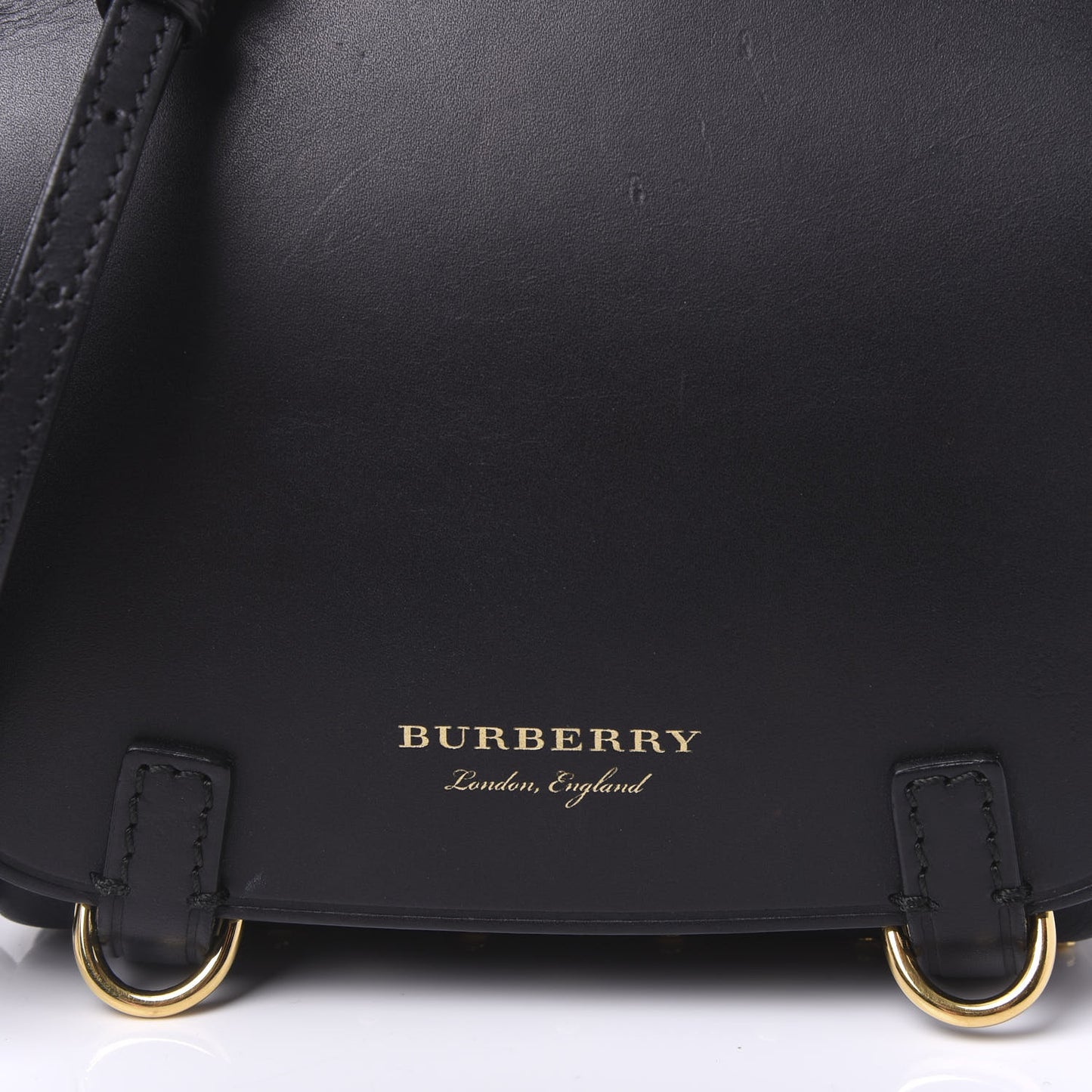 Soft Grain Calfskin Studded Baby Bridle Saddle Bag Black