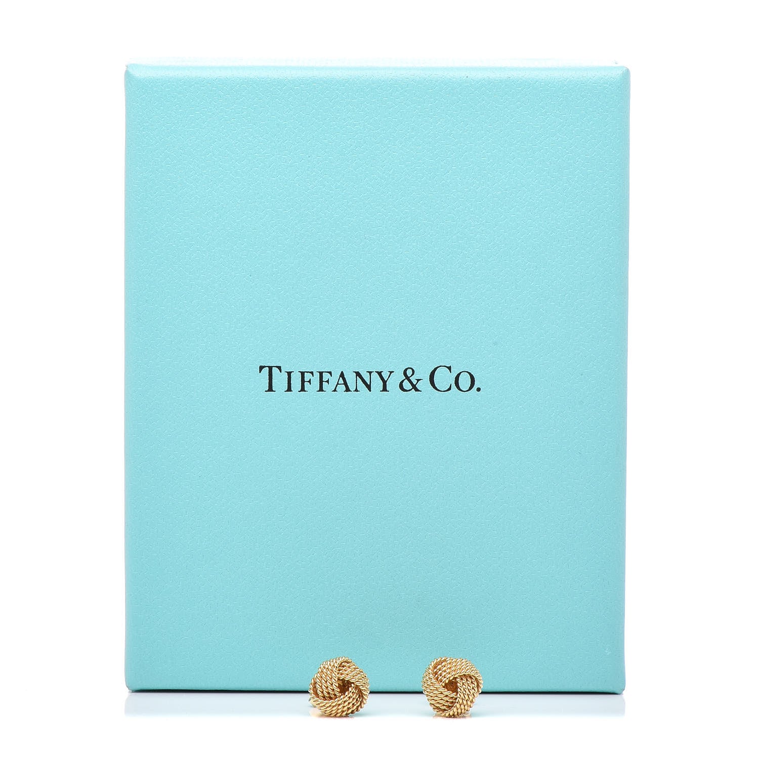 Tiffany 18K Yellow Gold Twist Knot Earrings 5 of 5