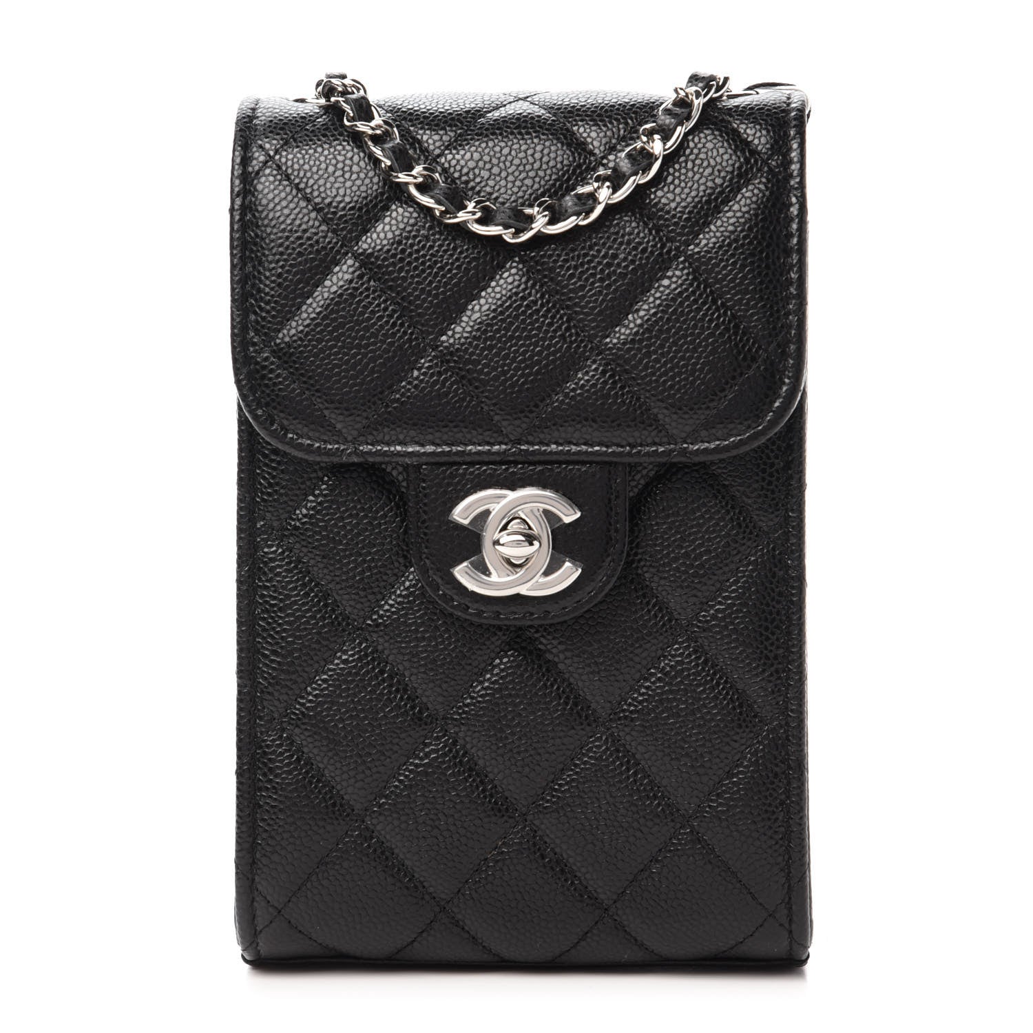 Chanel Caviar Quilted Classic Phone Holder Black 1 of 12