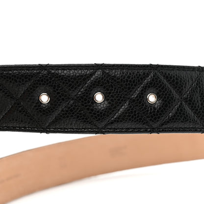 Chanel Caviar Quilted CC Belt 75 30 Black 3 of 5