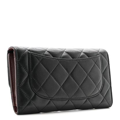 Chanel Lambskin Quilted Large Flap Wallet Black 3 of 13