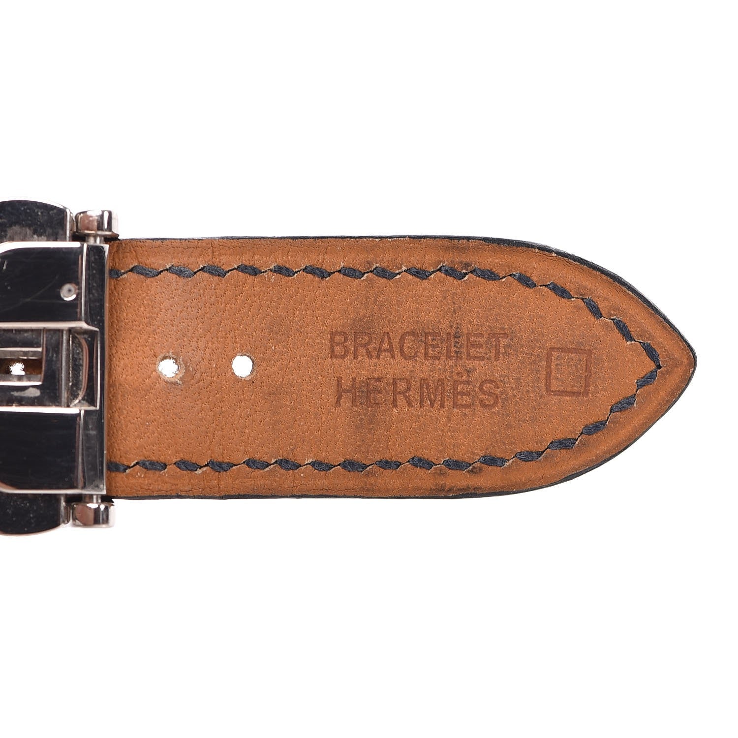 Hermes 18K White Gold Alligator 40.5mm Dressage Annual Calendar Automatic Watch Bleu Obscur 8 of 11