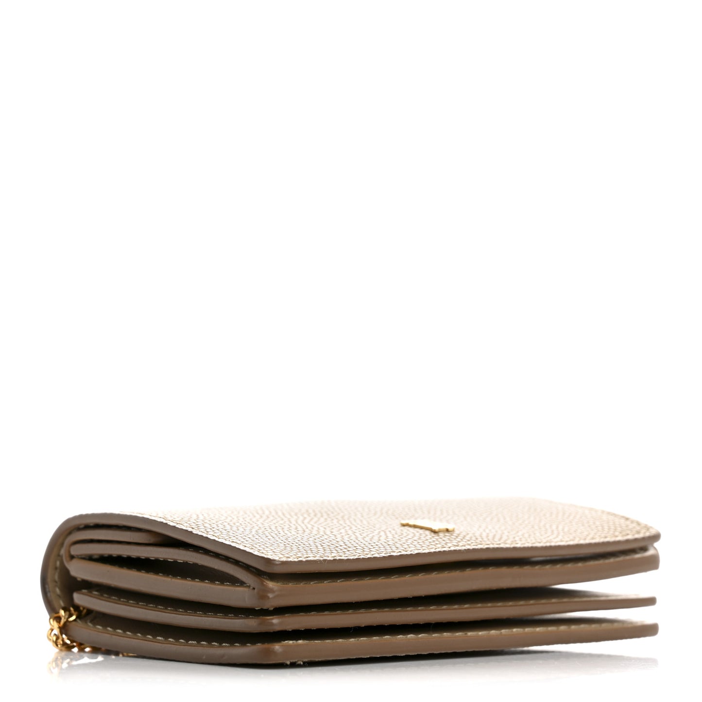 Grained Calfskin Jessie Chain Card Case Archive Beige