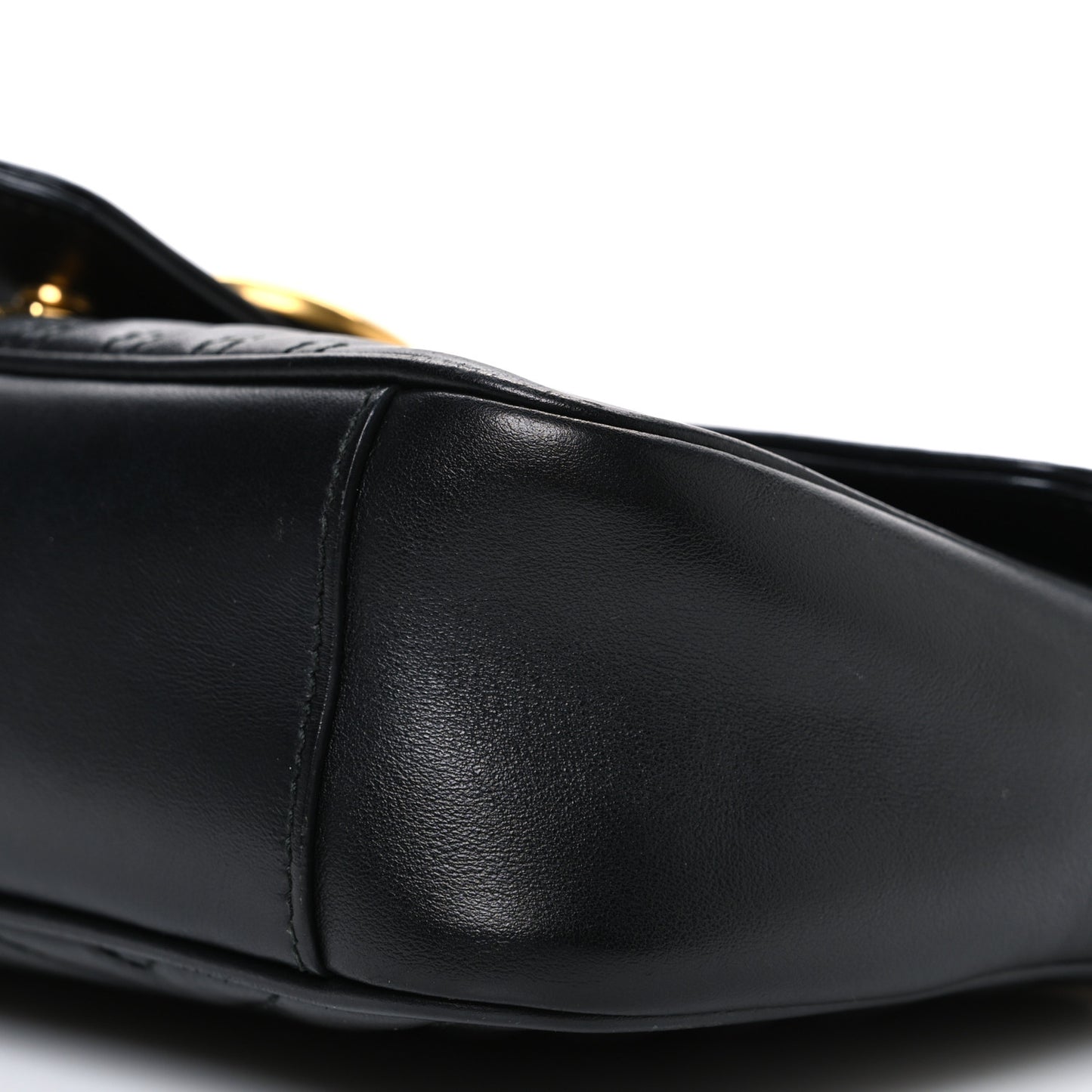 Calfskin Matelasse Small GG Marmont Shoulder Bag Black