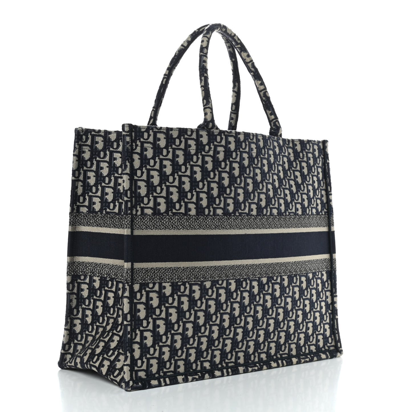 Oblique Book Tote Blue Multicolor