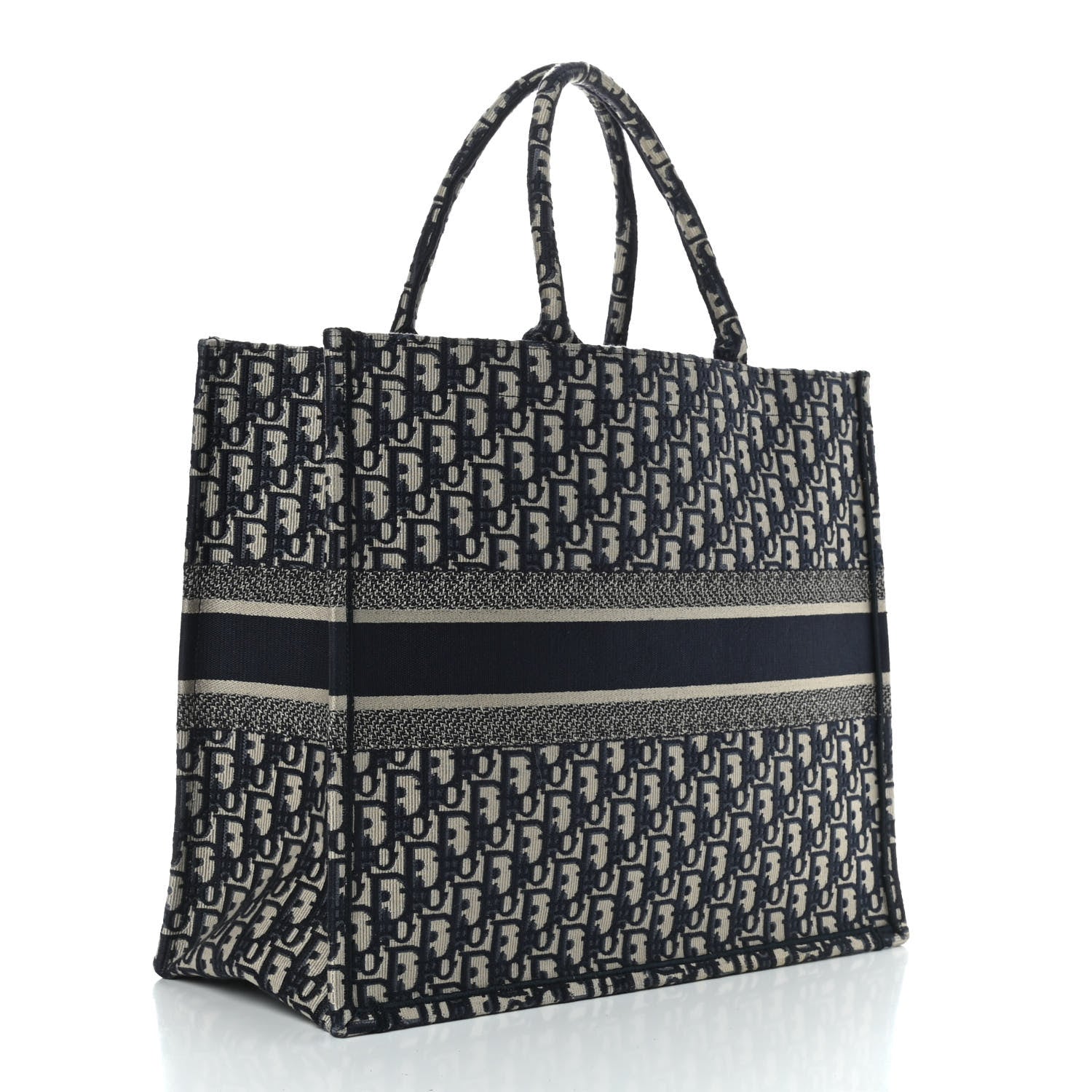 Christian Dior Oblique Book Tote Blue Multicolor 3 of 9