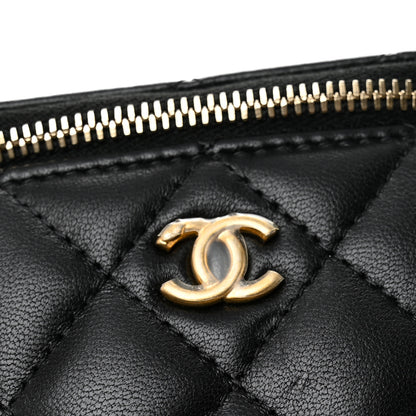 Chanel Lambskin Quilted Mini Pearl Crush Vanity Case With Chain Black 11 of 11