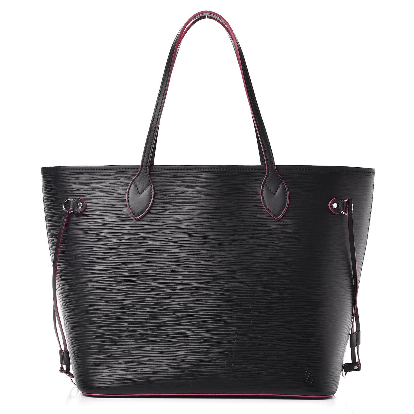 Epi Neverfull MM Black Hot Pink