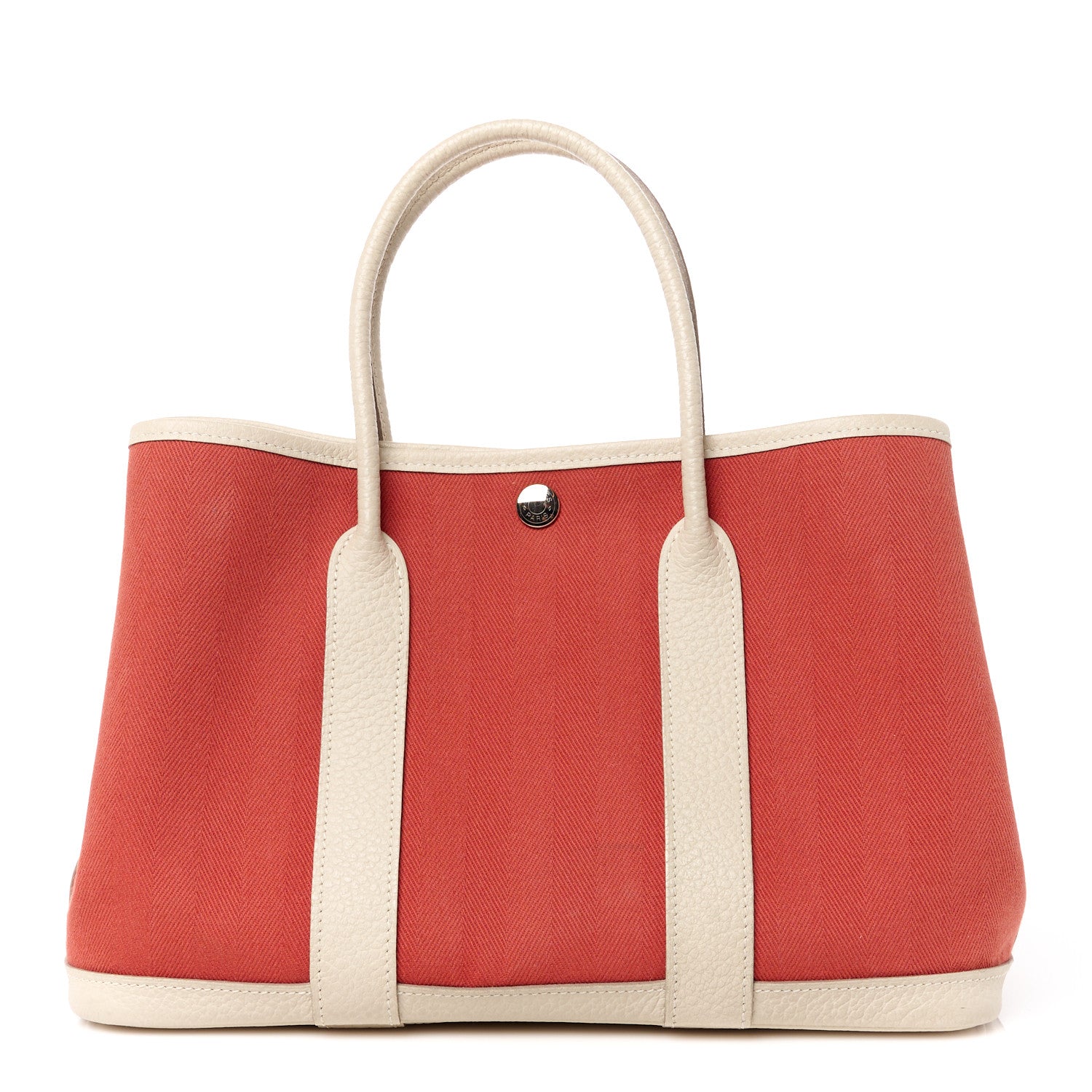 Hermes Grand Chevron Weave Negonda Garden Party 30 TPM Rouge Craie 1 of 9