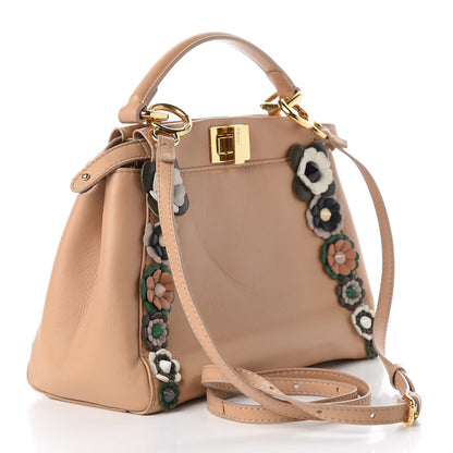 Fendi Nappa Flowerland Mini Peekaboo Iconic Satchel 4 of 14