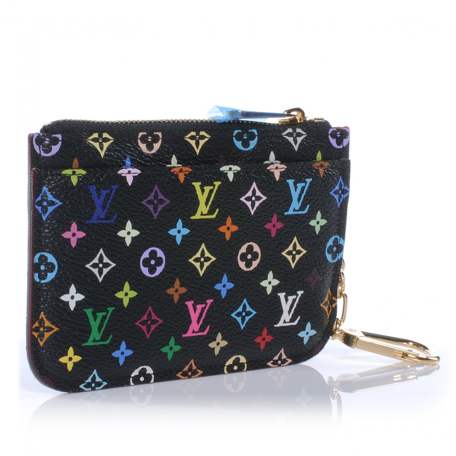Louis Vuitton Monogram Multicolor Key Pouch Black Grenade 3 of 7
