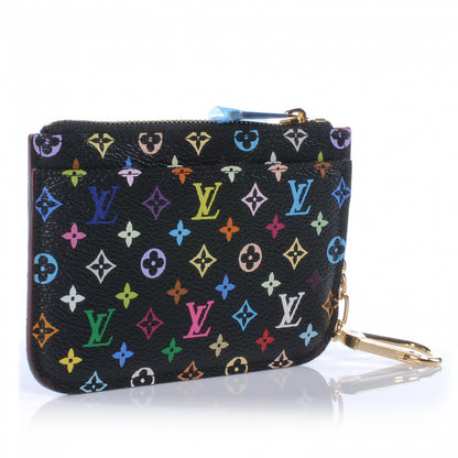 Louis Vuitton Monogram Multicolor Key Pouch Black Grenade 3 of 7