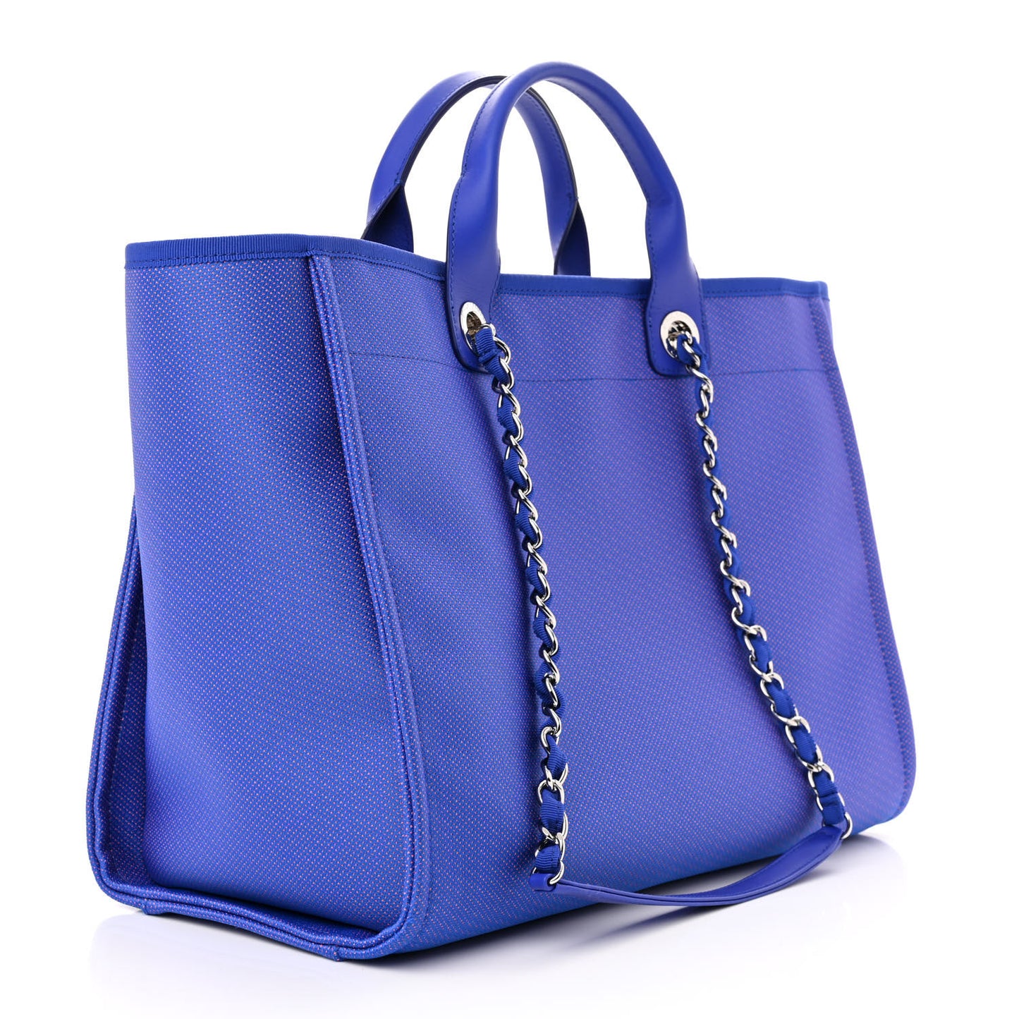 Mixed Fibers Medium Deauville Tote Blue Orange