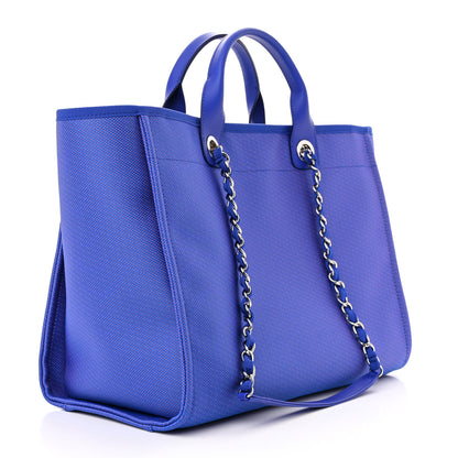 Chanel Mixed Fibers Medium Deauville Tote Blue Orange 4 of 12