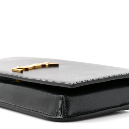 Saint Laurent Calfskin Monogram Cassandre Phone Holder With Strap Black Black 17 of 21