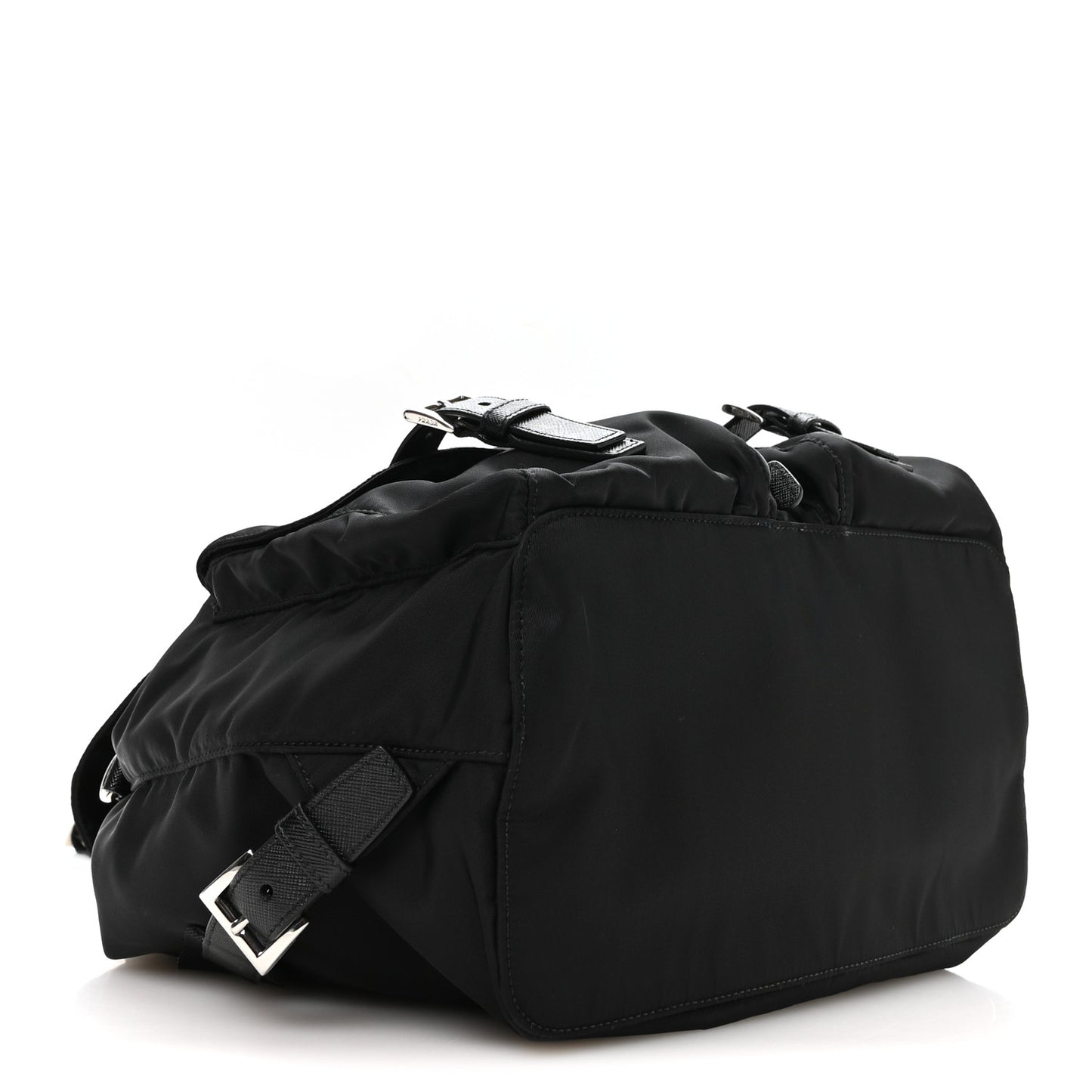 Re-Nylon Vela Saffiano Medium Backpack Black
