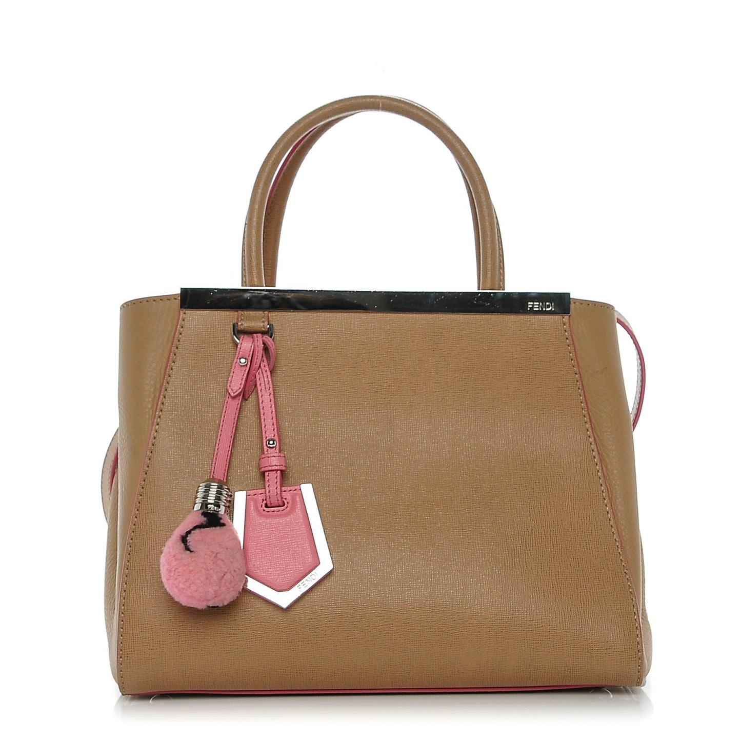 Vitello Elite Light Bulb Charm Petite 2Jours Tote Cuoio