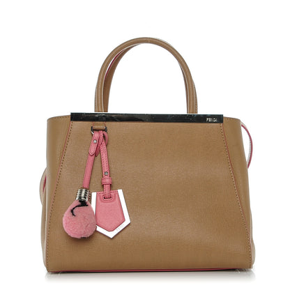 Fendi Vitello Elite Light Bulb Charm Petite 2Jours Tote Cuoio 1 of 8